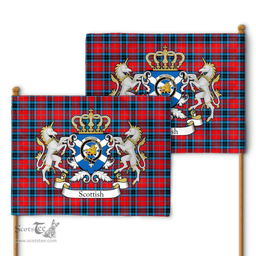 Scottish Mactavish Clan Badge Tartan Coat of Arm Garden Flag - Tartan Plaid Flags Scottish Plaid Tartan Plaid - ScotsTee - scotstee.com