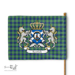 Scottish Haliburton Clan Badge Tartan Coat of Arm Garden Flag - Tartan Plaid Flags Scottish Plaid Tartan Plaid - ScotsTee - scotstee.com