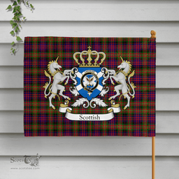 Scottish Carnegie Clan Badge Tartan Coat of Arm Garden Flag - Tartan Plaid Flags Scottish Plaid Tartan Plaid - ScotsTee - scotstee.com
