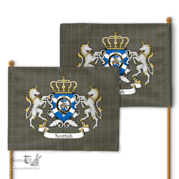 Scottish Haig Clan Badge Tartan Coat of Arm Garden Flag - Tartan Plaid Flags Scottish Plaid Tartan Plaid - ScotsTee - scotstee.com