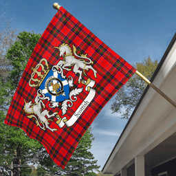 Scottish Macgillivray Clan Badge Tartan Coat of Arm Garden Flag - Tartan Plaid Flags Scottish Plaid Tartan Plaid - ScotsTee - scotstee.com
