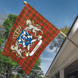 Scottish Bruce Clan Badge Tartan Coat of Arm Garden Flag - Tartan Plaid Flags Scottish Plaid Tartan Plaid - ScotsTee - scotstee.com