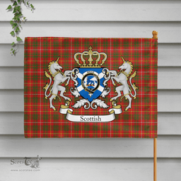 Scottish Bruce Clan Badge Tartan Coat of Arm Garden Flag - Tartan Plaid Flags Scottish Plaid Tartan Plaid - ScotsTee - scotstee.com