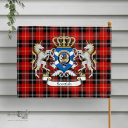 Scottish Majoribanks Clan Badge Tartan Coat of Arm Garden Flag - Tartan Plaid Flags Scottish Plaid Tartan Plaid - ScotsTee - scotstee.com