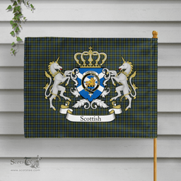 Scottish Campbell Clan Badge Tartan Coat of Arm Garden Flag - Tartan Plaid Flags Scottish Plaid Tartan Plaid - ScotsTee - scotstee.com