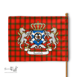 Scottish Darroch Of Gourock Clan Badge Tartan Coat of Arm Garden Flag - Tartan Plaid Flags Scottish Plaid Tartan Plaid - ScotsTee - scotstee.com