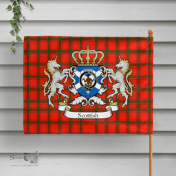 Scottish Darroch Of Gourock Clan Badge Tartan Coat of Arm Garden Flag - Tartan Plaid Flags Scottish Plaid Tartan Plaid - ScotsTee - scotstee.com