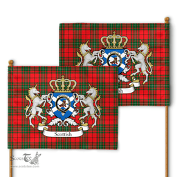 Scottish Macauley Clan Badge Tartan Coat of Arm Garden Flag - Tartan Plaid Flags Scottish Plaid Tartan Plaid - ScotsTee - scotstee.com