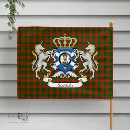 Scottish Menzies Clan Badge Tartan Coat of Arm Garden Flag - Tartan Plaid Flags Scottish Plaid Tartan Plaid - ScotsTee - scotstee.com