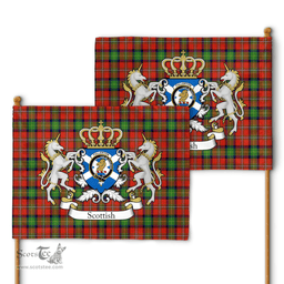 Scottish Fullerton Clan Badge Tartan Coat of Arm Garden Flag - Tartan Plaid Flags Scottish Plaid Tartan Plaid - ScotsTee - scotstee.com