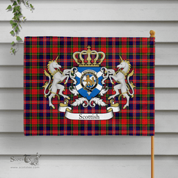 Scottish Macpherson Chief Clan Badge Tartan Coat of Arm Garden Flag - Tartan Plaid Flags Scottish Plaid Tartan Plaid - ScotsTee - scotstee.com