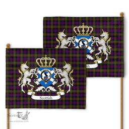 Scottish Macdonell Of Glengarry Clan Badge Tartan Coat of Arm Garden Flag - Tartan Plaid Flags Scottish Plaid Tartan Plaid - ScotsTee - scotstee.com