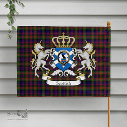 Scottish Macdonell Of Glengarry Clan Badge Tartan Coat of Arm Garden Flag - Tartan Plaid Flags Scottish Plaid Tartan Plaid - ScotsTee - scotstee.com