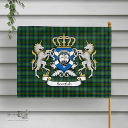 Scottish Cranstoun Clan Badge Tartan Coat of Arm Garden Flag - Tartan Plaid Flags Scottish Plaid Tartan Plaid - ScotsTee - scotstee.com