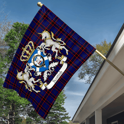Scottish Home Clan Badge Tartan Coat of Arm Garden Flag - Tartan Plaid Flags Scottish Plaid Tartan Plaid - ScotsTee - scotstee.com