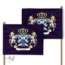 Scottish Home Clan Badge Tartan Coat of Arm Garden Flag - Tartan Plaid Flags Scottish Plaid Tartan Plaid - ScotsTee - scotstee.com