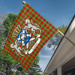 Scottish Grierson Clan Badge Tartan Coat of Arm Garden Flag - Tartan Plaid Flags Scottish Plaid Tartan Plaid - ScotsTee - scotstee.com