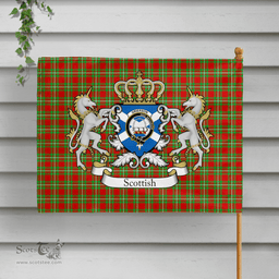 Scottish Grierson Clan Badge Tartan Coat of Arm Garden Flag - Tartan Plaid Flags Scottish Plaid Tartan Plaid - ScotsTee - scotstee.com
