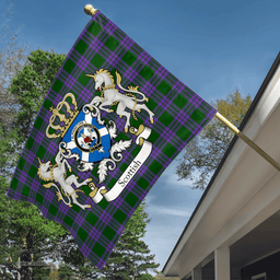 Scottish Elphinstone Clan Badge Tartan Coat of Arm Garden Flag - Tartan Plaid Flags Scottish Plaid Tartan Plaid - ScotsTee - scotstee.com