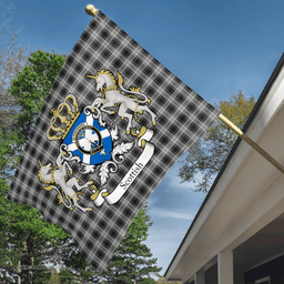 Scottish Glendinning Clan Badge Tartan Coat of Arm Garden Flag - Tartan Plaid Flags Scottish Plaid Tartan Plaid - ScotsTee - scotstee.com