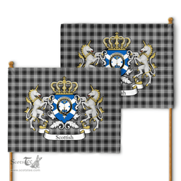 Scottish Glendinning Clan Badge Tartan Coat of Arm Garden Flag - Tartan Plaid Flags Scottish Plaid Tartan Plaid - ScotsTee - scotstee.com