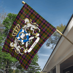 Scottish Cochrane Clan Badge Tartan Coat of Arm Garden Flag - Tartan Plaid Flags Scottish Plaid Tartan Plaid - ScotsTee - scotstee.com