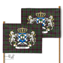 Scottish Crosbie Clan Badge Tartan Coat of Arm Garden Flag - Tartan Plaid Flags Scottish Plaid Tartan Plaid - ScotsTee - scotstee.com