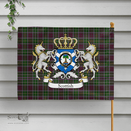 Scottish Crosbie Clan Badge Tartan Coat of Arm Garden Flag - Tartan Plaid Flags Scottish Plaid Tartan Plaid - ScotsTee - scotstee.com