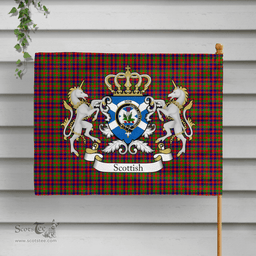 Scottish Gow Of Skeoch Clan Badge Tartan Coat of Arm Garden Flag - Tartan Plaid Flags Scottish Plaid Tartan Plaid - ScotsTee - scotstee.com