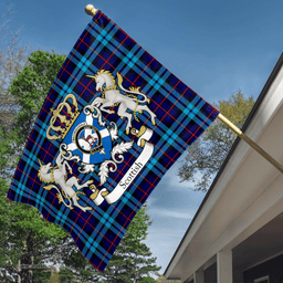 Scottish Maccorquodale Clan Badge Tartan Coat of Arm Garden Flag - Tartan Plaid Flags Scottish Plaid Tartan Plaid - ScotsTee - scotstee.com