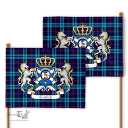 Scottish Maccorquodale Clan Badge Tartan Coat of Arm Garden Flag - Tartan Plaid Flags Scottish Plaid Tartan Plaid - ScotsTee - scotstee.com