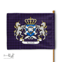 Scottish Horsburgh Clan Badge Tartan Coat of Arm Garden Flag - Tartan Plaid Flags Scottish Plaid Tartan Plaid - ScotsTee - scotstee.com