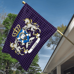 Scottish Horsburgh Clan Badge Tartan Coat of Arm Garden Flag - Tartan Plaid Flags Scottish Plaid Tartan Plaid - ScotsTee - scotstee.com