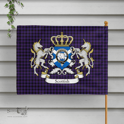 Scottish Horsburgh Clan Badge Tartan Coat of Arm Garden Flag - Tartan Plaid Flags Scottish Plaid Tartan Plaid - ScotsTee - scotstee.com