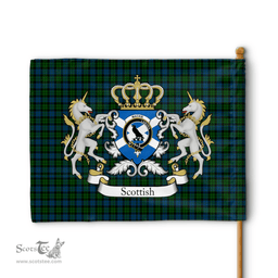 Scottish Mackie Clan Badge Tartan Coat of Arm Garden Flag - Tartan Plaid Flags Scottish Plaid Tartan Plaid - ScotsTee - scotstee.com
