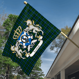 Scottish Mackie Clan Badge Tartan Coat of Arm Garden Flag - Tartan Plaid Flags Scottish Plaid Tartan Plaid - ScotsTee - scotstee.com