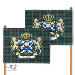 Scottish Kennedy Clan Badge Tartan Coat of Arm Garden Flag - Tartan Plaid Flags Scottish Plaid Tartan Plaid - ScotsTee - scotstee.com