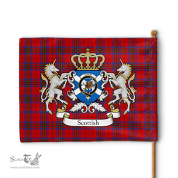 Scottish Leslie Clan Badge Tartan Coat of Arm Garden Flag - Tartan Plaid Flags Scottish Plaid Tartan Plaid - ScotsTee - scotstee.com