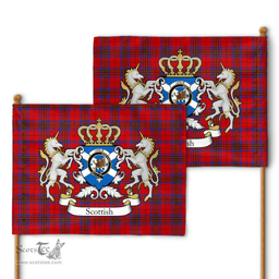 Scottish Leslie Clan Badge Tartan Coat of Arm Garden Flag - Tartan Plaid Flags Scottish Plaid Tartan Plaid - ScotsTee - scotstee.com