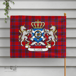 Scottish Leslie Clan Badge Tartan Coat of Arm Garden Flag - Tartan Plaid Flags Scottish Plaid Tartan Plaid - ScotsTee - scotstee.com