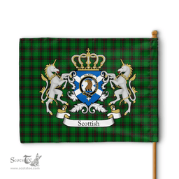Scottish Halkett Clan Badge Tartan Coat of Arm Garden Flag - Tartan Plaid Flags Scottish Plaid Tartan Plaid - ScotsTee - scotstee.com