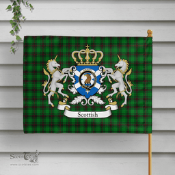 Scottish Halkett Clan Badge Tartan Coat of Arm Garden Flag - Tartan Plaid Flags Scottish Plaid Tartan Plaid - ScotsTee - scotstee.com