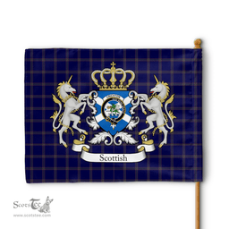 Scottish Crichton Clan Badge Tartan Coat of Arm Garden Flag - Tartan Plaid Flags Scottish Plaid Tartan Plaid - ScotsTee - scotstee.com