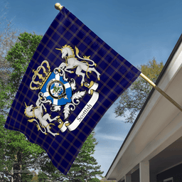 Scottish Crichton Clan Badge Tartan Coat of Arm Garden Flag - Tartan Plaid Flags Scottish Plaid Tartan Plaid - ScotsTee - scotstee.com