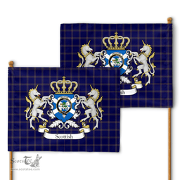 Scottish Crichton Clan Badge Tartan Coat of Arm Garden Flag - Tartan Plaid Flags Scottish Plaid Tartan Plaid - ScotsTee - scotstee.com