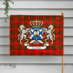 Scottish Livingstone Clan Badge Tartan Coat of Arm Garden Flag - Tartan Plaid Flags Scottish Plaid Tartan Plaid - ScotsTee - scotstee.com