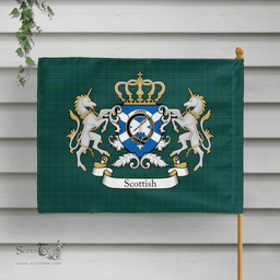 Scottish Lammie Clan Badge Tartan Coat of Arm Garden Flag - Tartan Plaid Flags Scottish Plaid Tartan Plaid - ScotsTee - scotstee.com