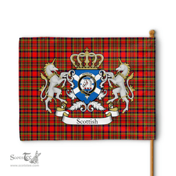 Scottish Hepburn Clan Badge Tartan Coat of Arm Garden Flag - Tartan Plaid Flags Scottish Plaid Tartan Plaid - ScotsTee - scotstee.com