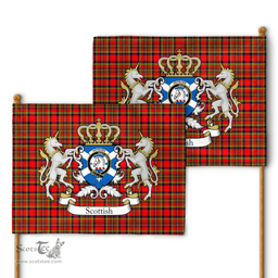 Scottish Hepburn Clan Badge Tartan Coat of Arm Garden Flag - Tartan Plaid Flags Scottish Plaid Tartan Plaid - ScotsTee - scotstee.com
