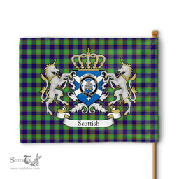Scottish Dalrymple Clan Badge Tartan Coat of Arm Garden Flag - Tartan Plaid Flags Scottish Plaid Tartan Plaid - ScotsTee - scotstee.com